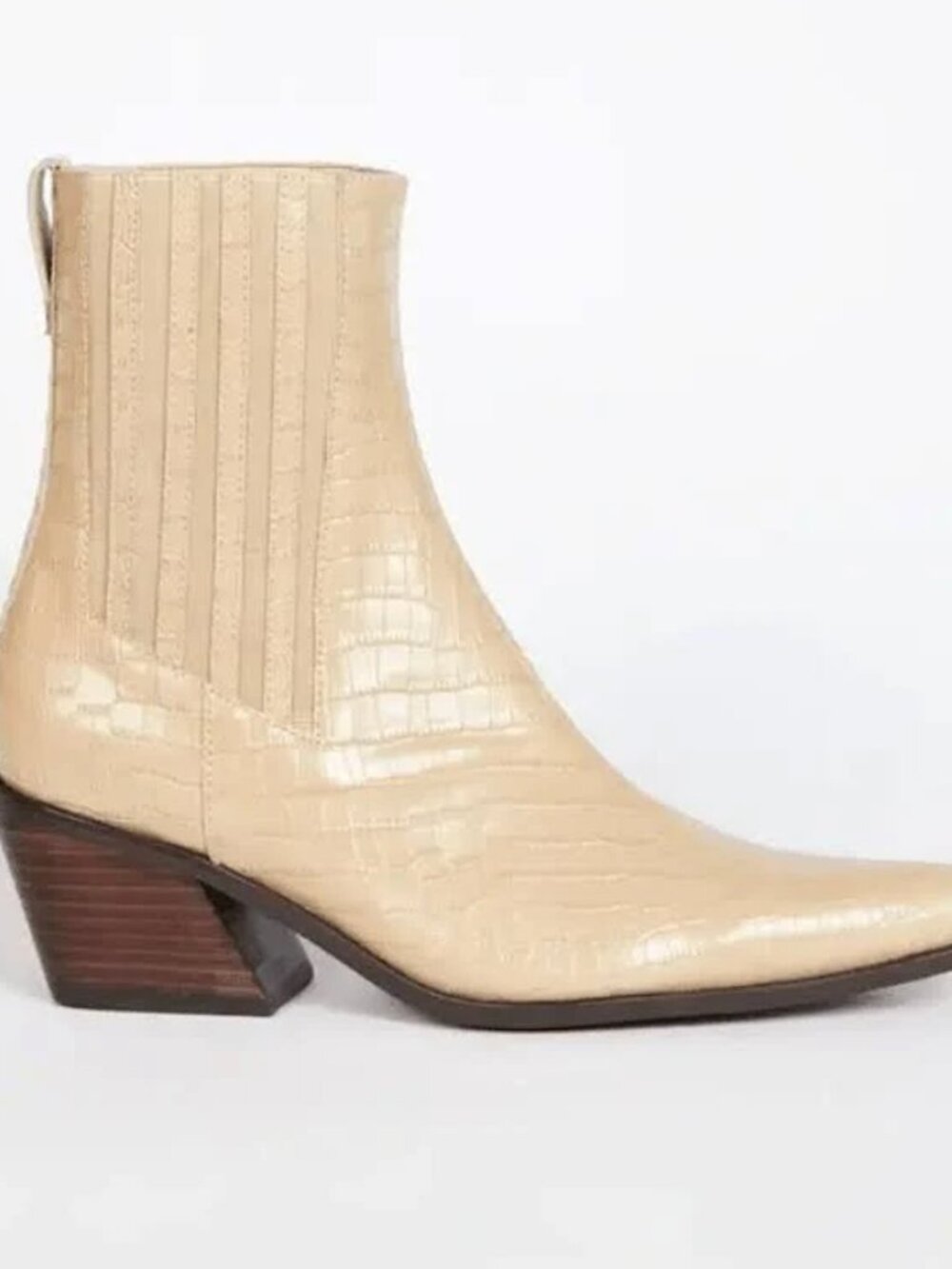 Intentionally Blnk Hillary Croc Heeled Boot in Ojai / Size 6